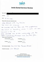 Handwritten patient testimonial from Jason R. (UK) - Full Mouth Restoration (Smile Makeover) with bridges and implants (2st visit), 08 Apr 2016