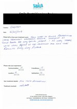 Handwritten patient testimonial from Michael B. (England) - Full Mouth Restoration (Smile Makeover) with bridges and implants (1st visit), 16 Mar 2017