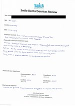 Handwritten patient testimonial from Hazel M. (England, age: 80) - Full Mouth Restoration (Smile Makeover) with bridges and implants (2nd visit), 12 Apr 2017