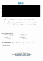 Handwritten patient testimonial from Ernest M.(UK) - Full mouth restoration including basal implants,  crowns & bridges, 09 Aug 2013